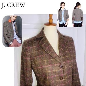 J.Crew Schoolboy Style Wool Plaid Blazer. Size S